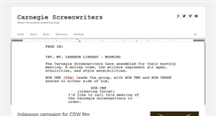 Desktop Screenshot of carnegiescreenwriters.com